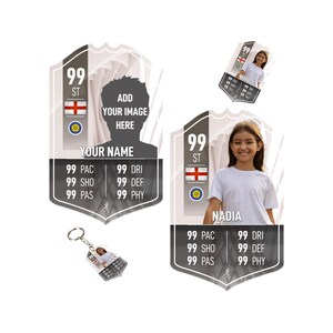Cartão de futebol de metal personalizado presente | Campeões | Ultimate Team 24 fã de futebol quadro personalizado para filho pai namorado quarto infantil aniversário