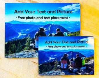 Tabla de cortar de vidrio personalizada, protector de encimera de vidrio templado, agregue su propia foto, logotipo o texto