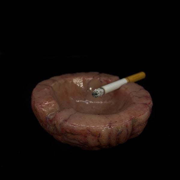 gehirn Silikon Aschebecher || Anatomische Skulptur realistisch sfx gruselig Horror Zigarette Squishy Requisite Halloween Halloween