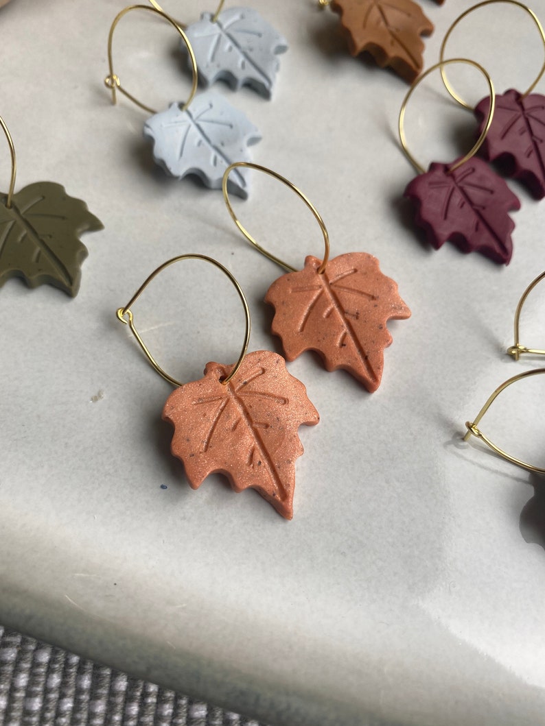 BONSNY Canadian Maple Leaf Acrylic Earrings – Yellow Dangle Charm Earrings, Nickel-Free - View #6