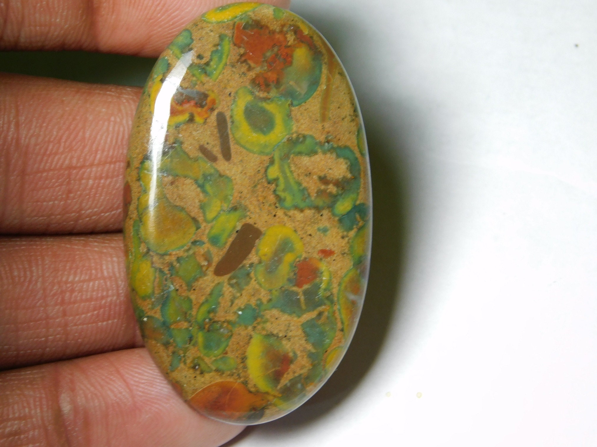 Very Best & Quality Flower jasper Cabochons Etsy