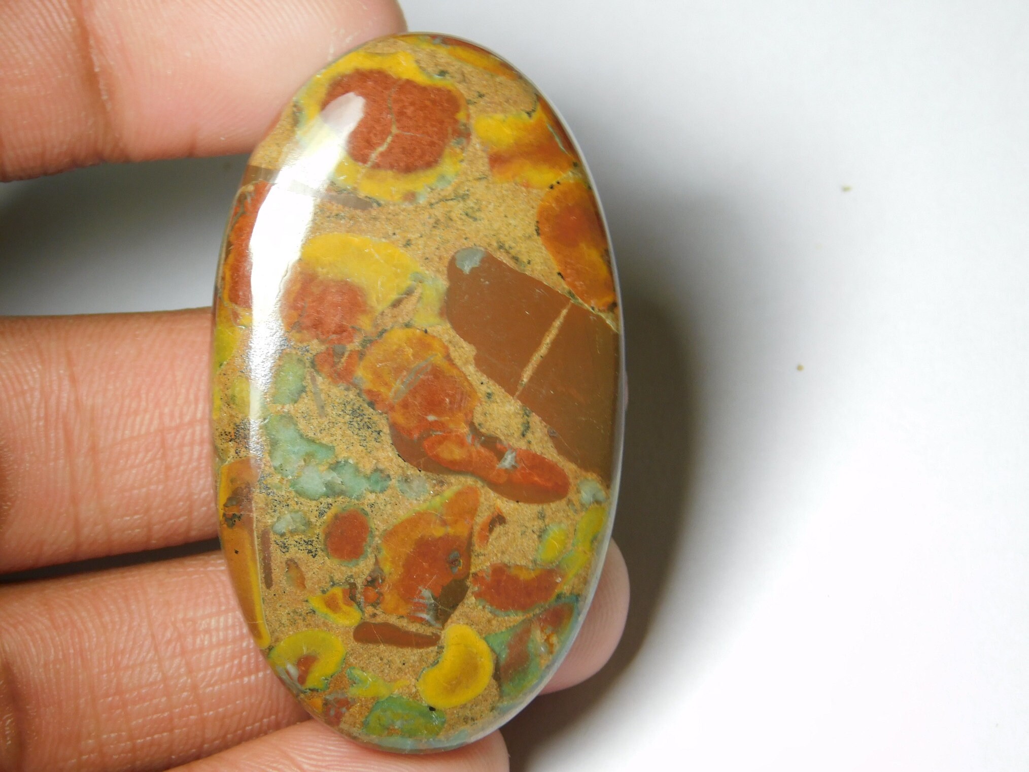 Very Best & Quality Flower jasper Cabochons Etsy