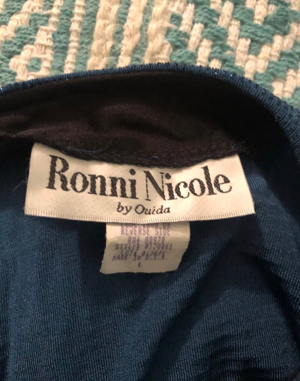 Ronni Nicole 80s Vintage Glitter Turquoise Jacket Size Large - Etsy