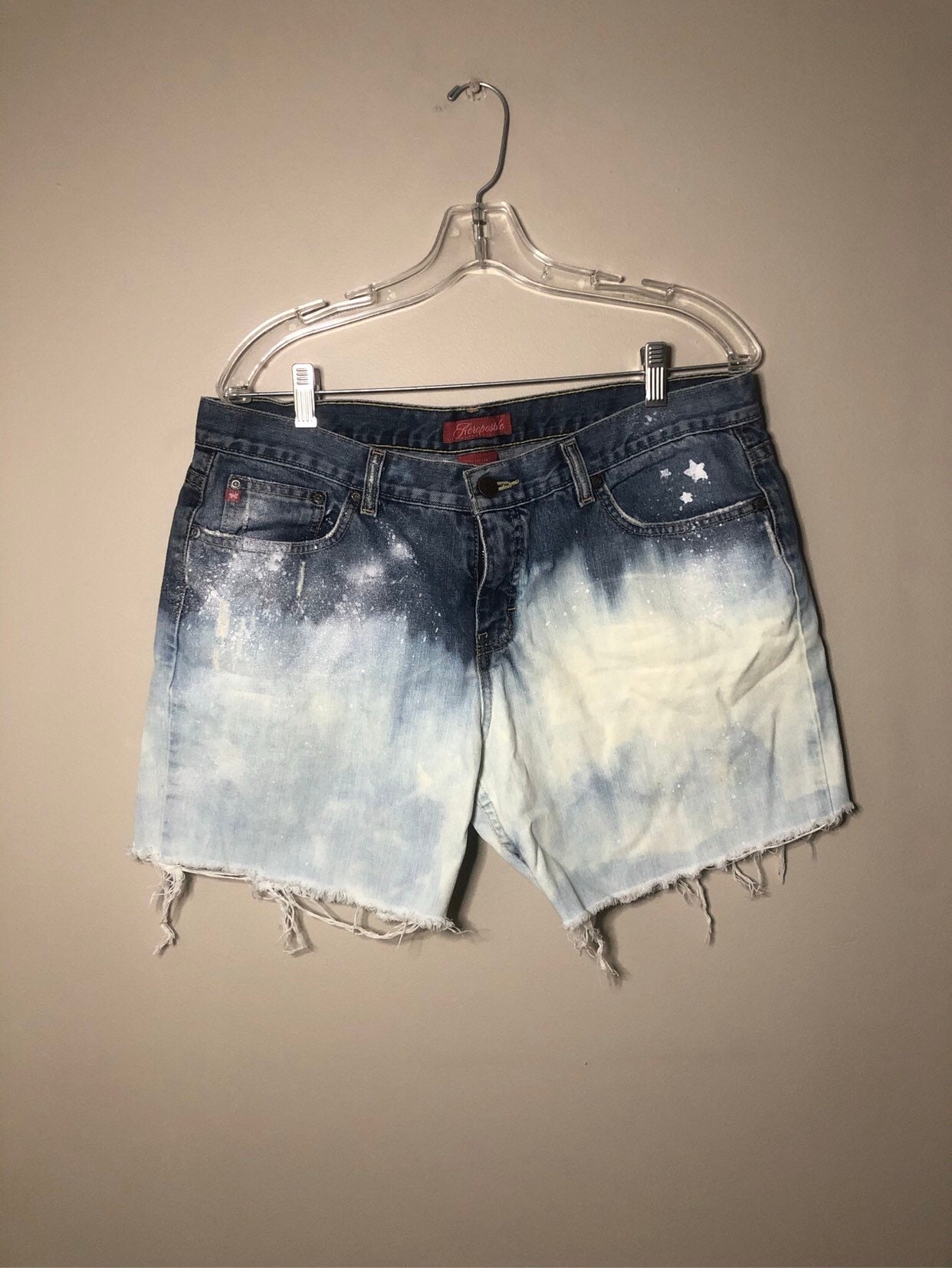 Reworked Dip Dye Paint Distressed Denim 
