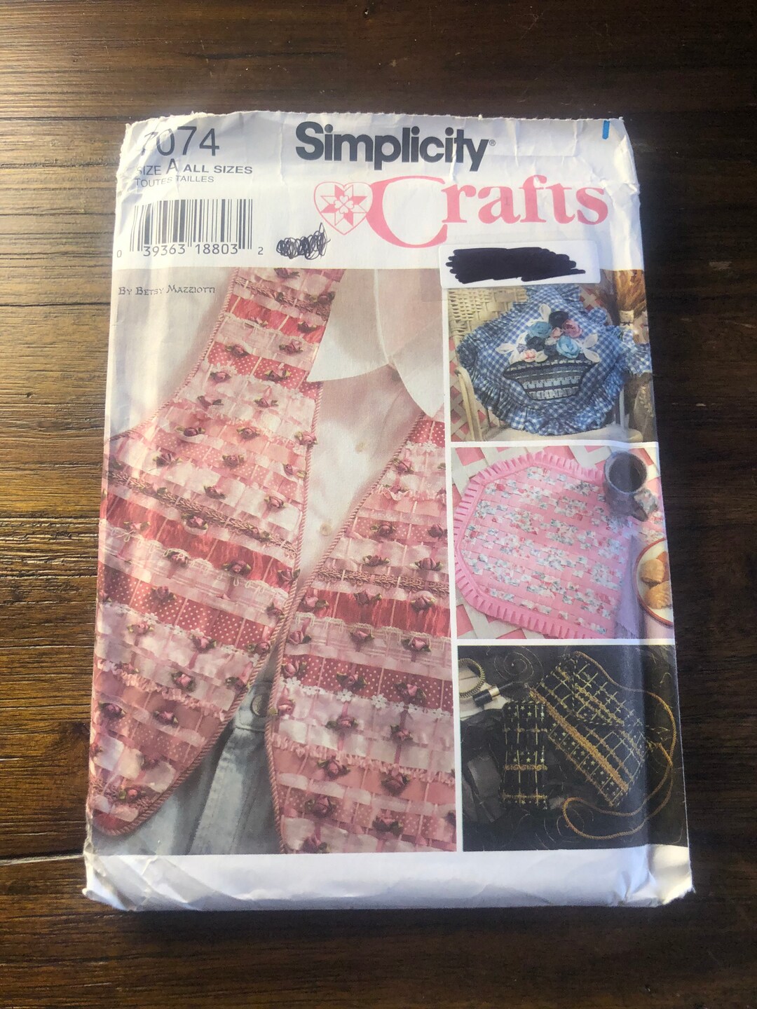 Vintage Uncut Simplicity Sewing Pattern 7074 Various Crafts 1996 - Etsy ...