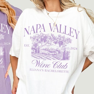 Winery Bachelorette Party Shirts, Wine Club Bachelorette Shirts, Custom Vineyard Location Shirt, Napa Valley Bach Trip, Custom Bride Shirt