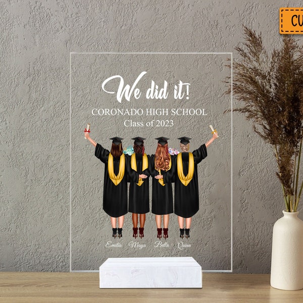 Personalized Graduation Plaque, Graduation Gift For Best Friend, College Graduation Gifts, Class of 2023,Best Friend Gifts, Graduation Gifts