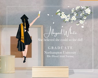 Graduation Gift 2023, Custom Graduation Gifts, Graduation Acrylic Plaque, Graduation Plaque For Her, Graduate Plaque, Class Of 2023