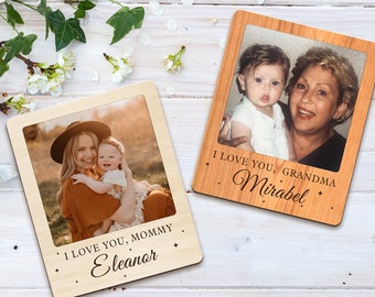 Personalized Mothers Day Photo Magnet, Custom Photo Fridge Magnets, Mothers Day Gift for Mom Grandma, Home Decor Gift, Nana Birthday Gifts