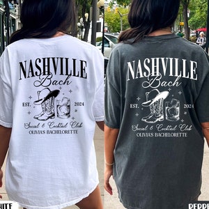 Classy Nashville Bachelorette Party Shirts, Winery Western Bach Tshirt, Custom Cowgirl Bride Shirt, Girls Weekend Tee, Gift for Bridesmaids