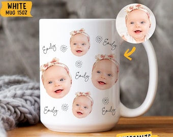 Custom Baby Photo Mug, 3D Inflated Effect Mug, Mug For Mom, Mother's Day Mug, New Mom Gift, First Mother's Day Gift, Gift for Grandma