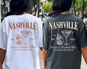 Nashville Bachelorette Party Shirts, Bridal Party Shirt, Nash Bach Shirt, Nashville Cocktail Club, Nash Girls Trip, Custom Bride Tshirt