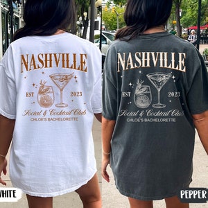 Nashville Bachelorette Party Shirts, Bridal Party Shirt, Nash Bach Shirt, Nashville Cocktail Club, Nash Girls Trip, Custom Bride Tshirt