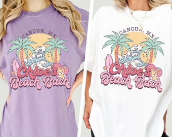 Beach Bachelorette Shirt, Retro Bachelorette Party Shirts, Custom Bride Last Name, Coastal Girls Trip, Tropical Wedding Bridal Party Tees
