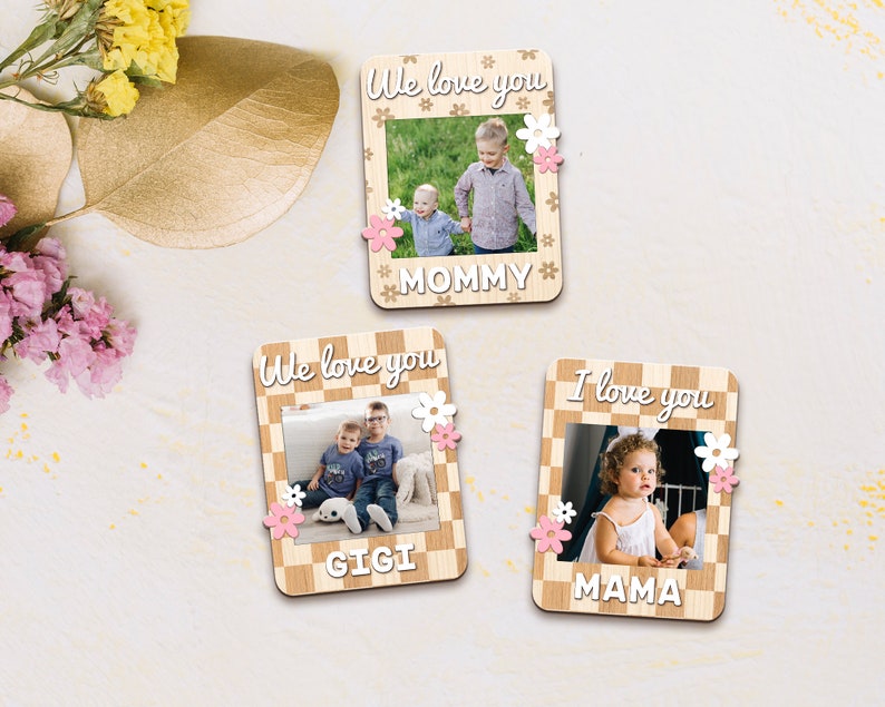 Mother's Day Photo Magnets, Photo Gifts for Mom, Custom Fridge Magnets, First Mothers Day Gifts, New Mom Gift, Mommy Magnets Picture Frame image 6