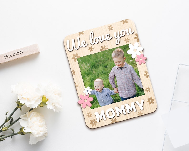Mother's Day Photo Magnets, Photo Gifts for Mom, Custom Fridge Magnets, First Mothers Day Gifts, New Mom Gift, Mommy Magnets Picture Frame image 5