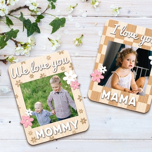 Mother's Day Photo Magnets, Photo Gifts for Mom, Custom Fridge Magnets, First Mothers Day Gifts, New Mom Gift, Mommy Magnets Picture Frame image 4