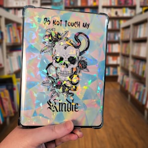 Kindle Clear Case Insert, Prism Holographic or Matte, Spooky Pink Kindle Insert, Do Not Touch My Kindle, 6in 6.8in or 7in Kindle Case Insert