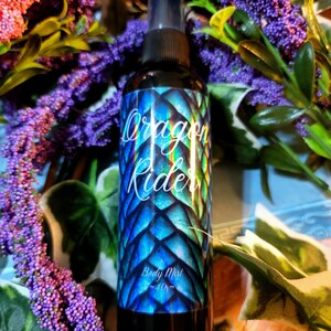 Dragon Rider Body Mist: Bookish Masculine Scent, 4 oz