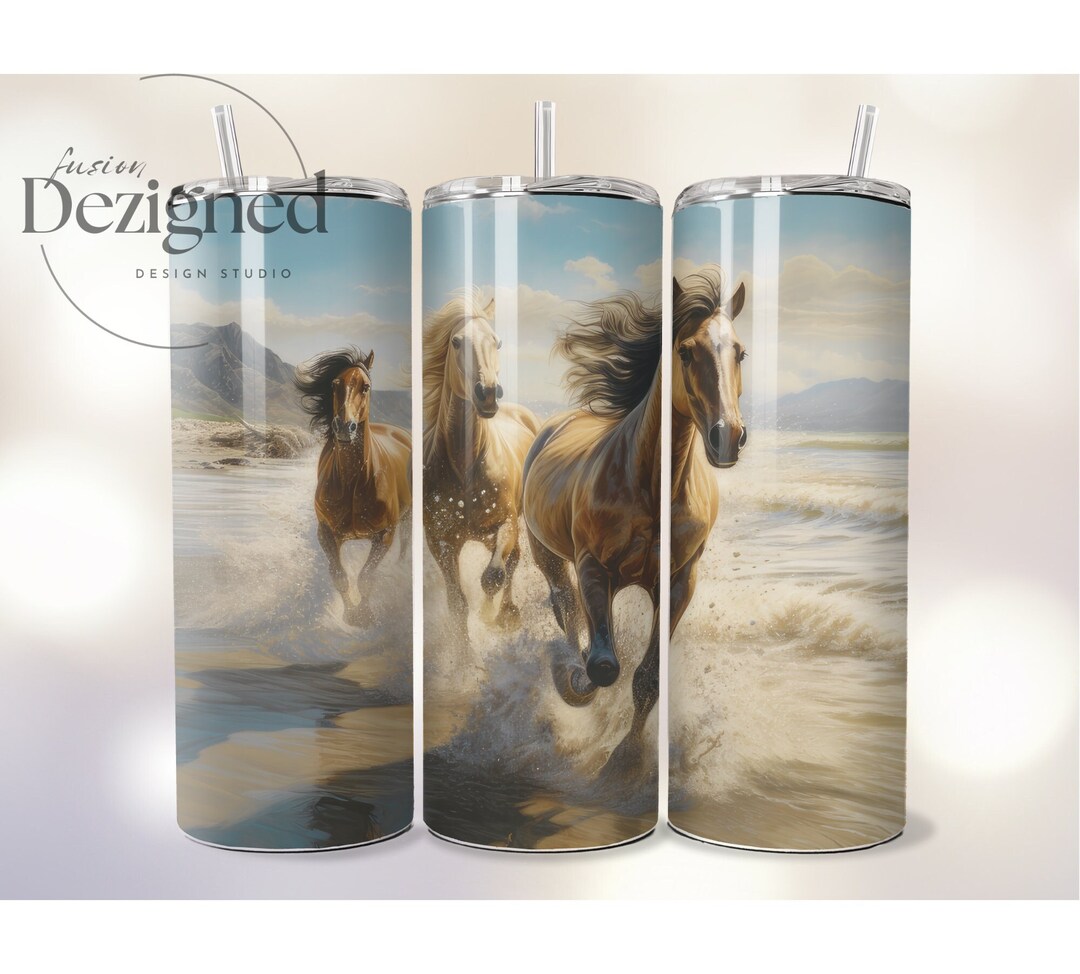 Horse Tumbler Wrap PNG, 20oz Tumbler Wrap PNG Sublimation Design ...