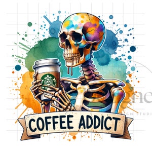 Funny Coffee Lover Clipart, Coffee Shirt Sublimation Design, Digital Download, PNG Instant DIGITAL ONLY, Glass Jar Png, Tshirt Design