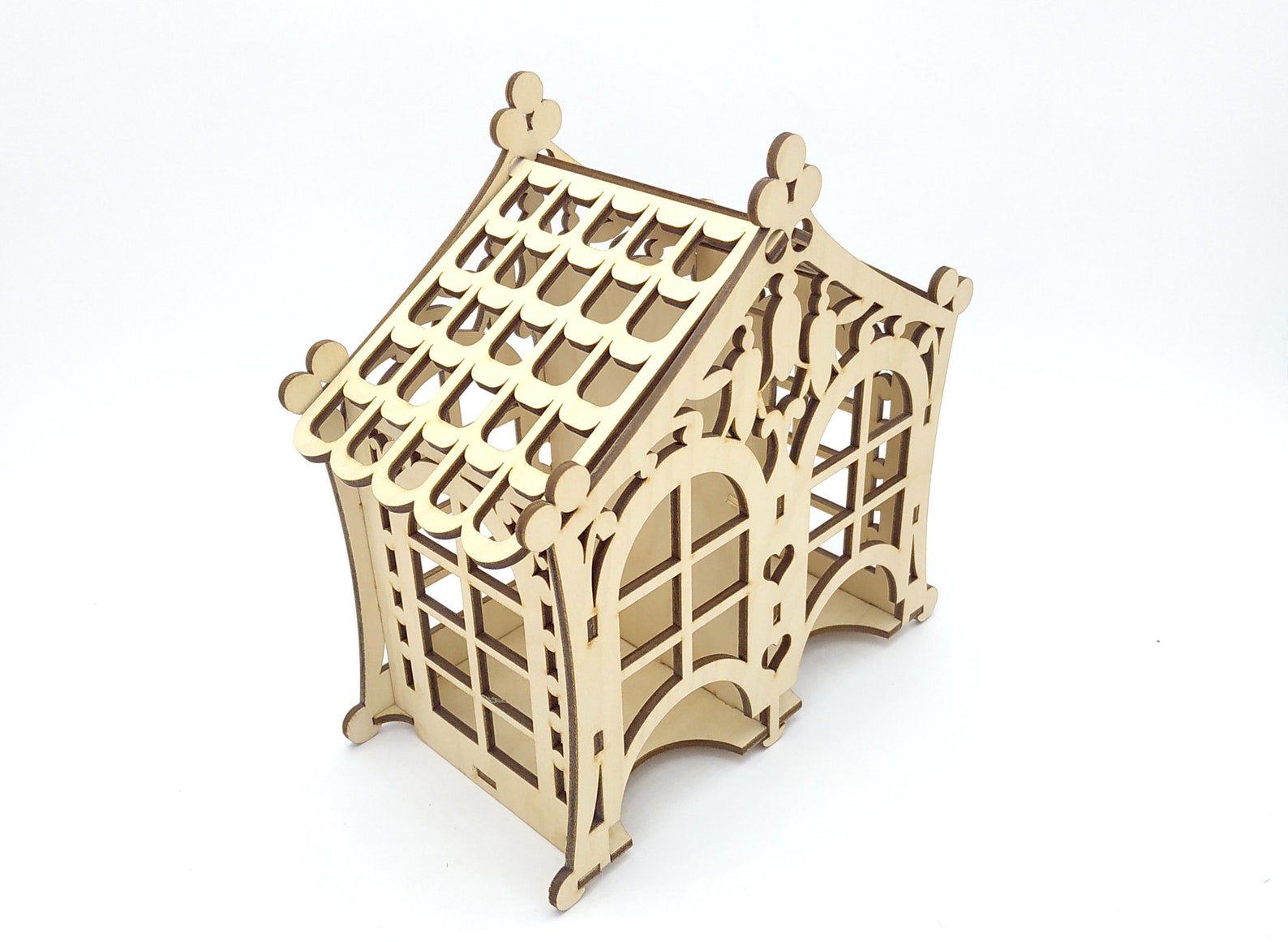 Tea House With Candy Box Handmade Wooden Tea Bag Holder Storage. Tea