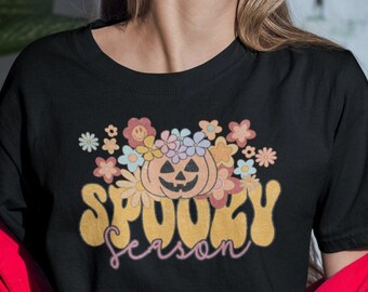 Chemise rétro de saison effrayante, chemise d’Halloween rétro, chemise d’automne, chemise d’Halloween, chemise fantôme d’Halloween, t-shirt d’Halloween, tee de saison effrayante
