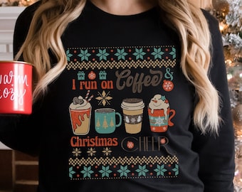 Julkaffetröja, kaffeälskare-tröja, present till kaffeälskare, jullattetröja, snögubbelattetröja, jultröja, iskaffelatte