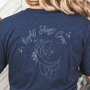 Celestial moon shirt, night shift nurse shirt, Night shift squad shirt, night shift nurse crew, gift for nurse, night shift squad tee