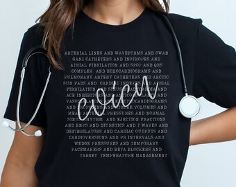 Camisa de enfermera CVICU, camisa de laboratorio de cateterismo, camisa de enfermera Ccu, camiseta de unidad de cuidados cardíacos, cardiología, camisa de cardiólogo, regalo para enfermera, camisa de enfermera icu