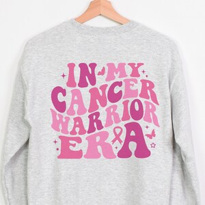 Suéter de conscientização sobre o câncer de mama, em outubro usamos rosa, mês do câncer de mama, moletom guerreiro do câncer de mama, suéter retrô contra o câncer de mama