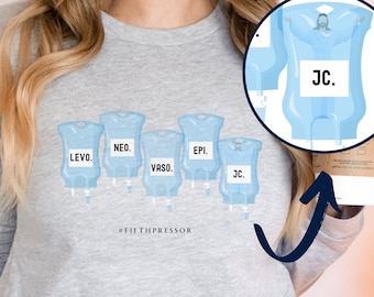Jesus ist der fünfte pressor Shirt, lustiges ICU Krankenschwester Shirt, Intensivpflege Krankenschwester Shirt, ER Krankenschwester Shirt, lustiges Apotheker Shirt, Vasopressor tee