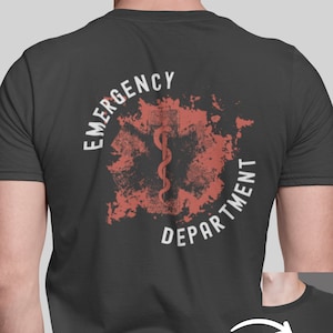 Camisa de enfermera del departamento de emergencias, camisa de hombres de la camisa del departamento de emergencias, camisa de escuadrón de emergencias, camisa de enfermera de emergencias, camisa de registrador de emergencias