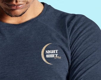 Chemise à manches longues d'équipe de nuit, équipe d'infirmières de nuit, chemise d'infirmière drôle, chemise d'infirmière mignonne, cadeau pour infirmière, chemise d'équipe de nuit