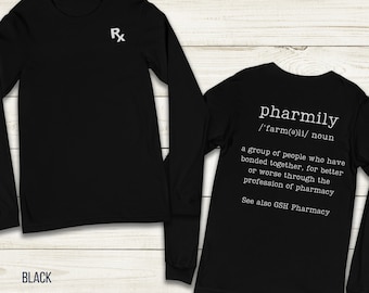 Personalisiertes Apotheker Langarm Shirt, Apotheker Woche Anerkennung Geschenk, Apotheker Shirt, Apotheke Techniker Shirt