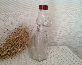 Caniche Bouteille en Verre Vintage Durand Nîmes