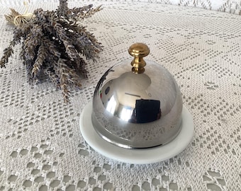 Piccola burriera vintage in porcellana Apilco