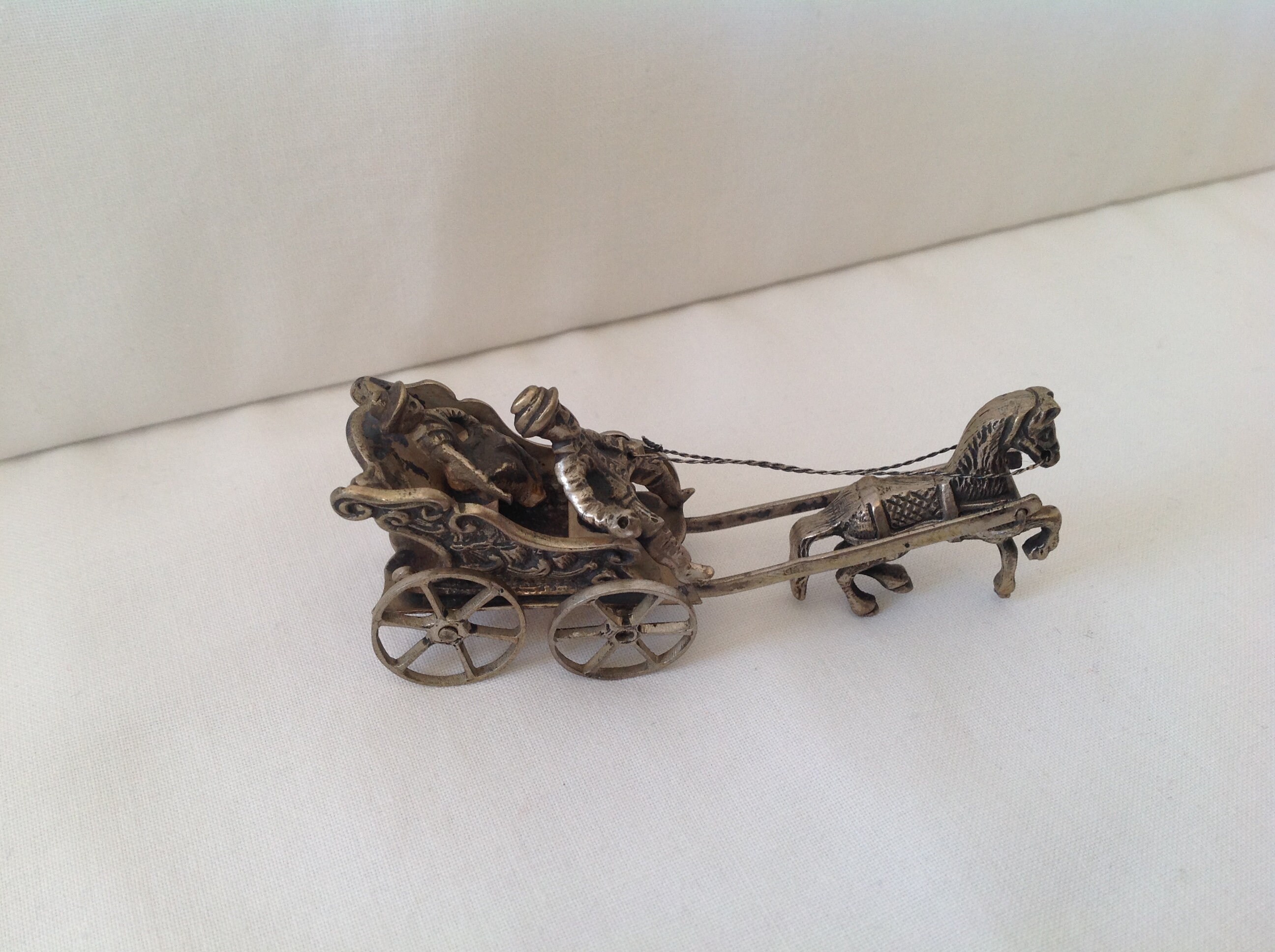 Miniature Silver Trolley and Figurines Etsy UK