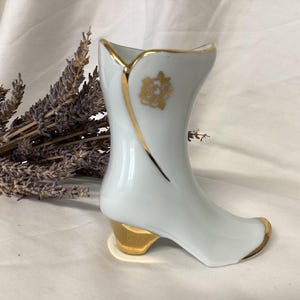 Limoges France Clerget Limoges Porcelain Miniature Boot Antique French Decoration