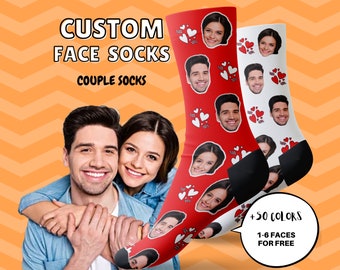 Chaussettes photo personnalisées, Chaussettes pour la Saint-Valentin, Chaussettes pour la personne que j'aime, Cadeau pour elle, Cadeau pour lui, Cadeau pour couple, Chaussettes pour la Saint-Valentin