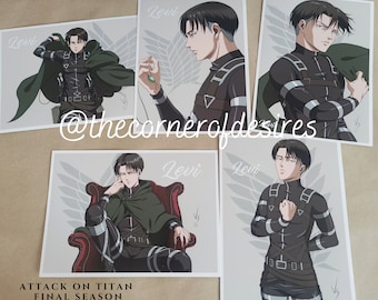 Levi Ackerman Art Print Attack On Titan Illustration Fanart Etsy