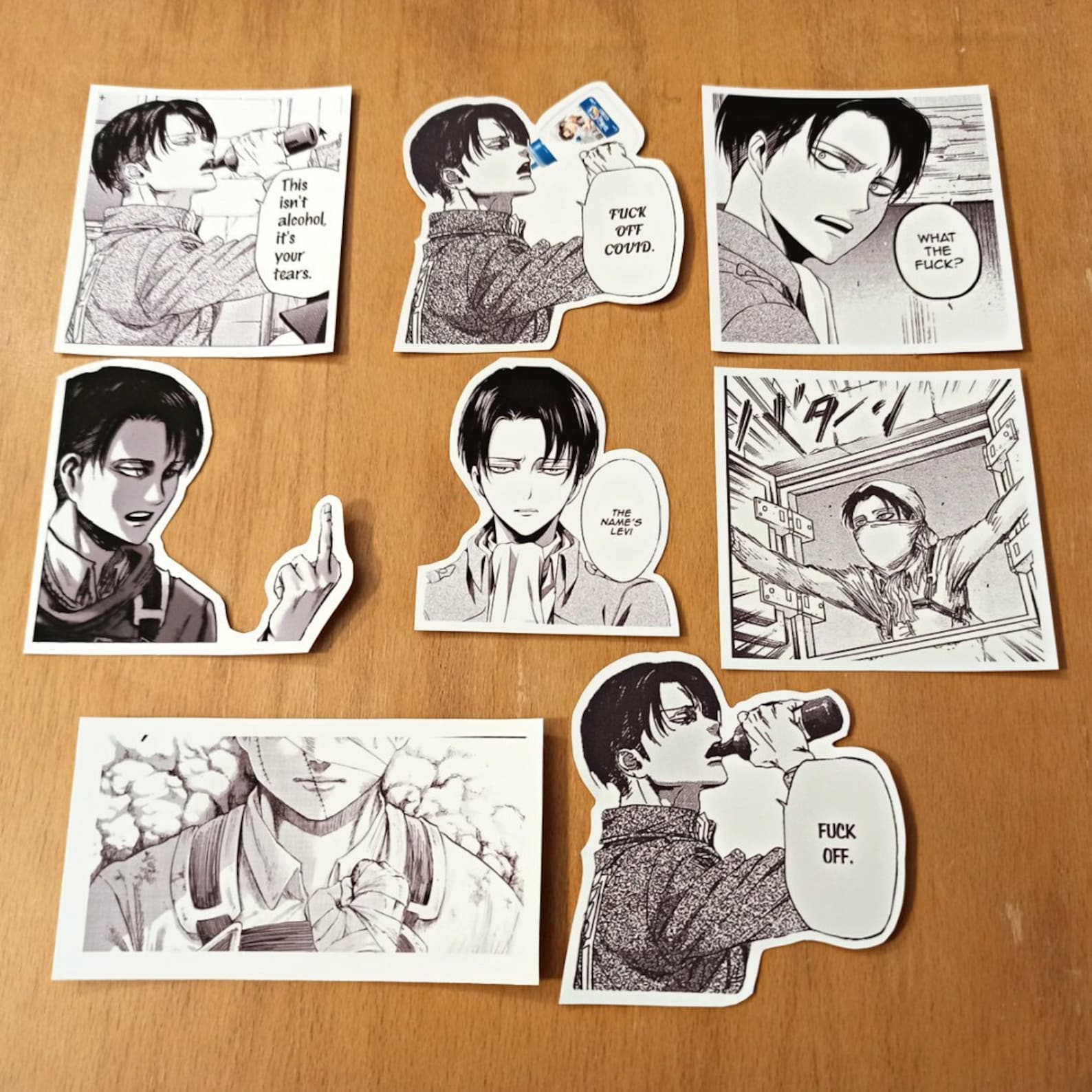 Levi Ackerman Manga Bullets Sticker Vinyl 3 Inch Attack on - Etsy