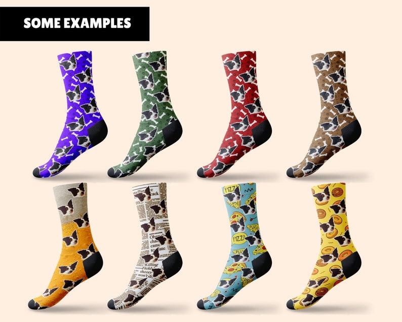 Chaussettes personnalisées pour chat avec motifs pattes et souris, Chaussettes personnalisées pour chat, Cadeau pour les amoureux des chats, Cadeau de Noël, Cadeau de Thanksgiving, Cadeau de famille image 4