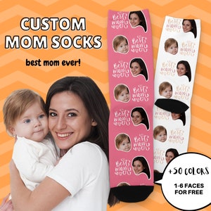 Custom Mom Socks, Best Mom Ever Socks, Mother's Day gift, Gift for mom, Custom Face Socks, Personalized Socks, Best Gift For Mother's Day