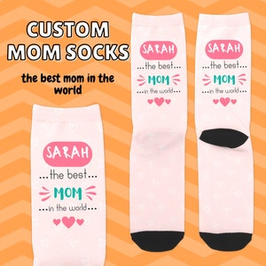 Aangepaste moedersokken, sokken beste moeder ooit, sokken moeder, moederdagcadeau, beste cadeau, kerstcadeau, Thanksgiving-cadeau