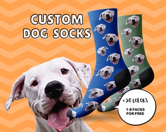 Chaussettes personnalisées avec nom de chien, cadeau chien personnalisé, cadeau d'anniversaire pour maman, pour soeur, pour petite amie, pour papa, cadeau fête des mères de sa fille