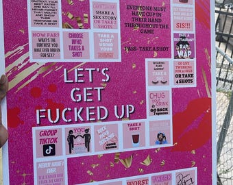 Dronken bord, Girls Night In, aangepast spelbord, gezelschapsspellen voor volwassenen, drinkbord
