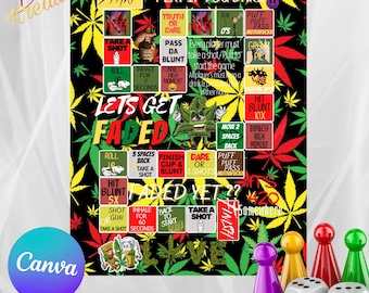 Smoke/Drunk Game Board, Custom Game Board, Party Games voor volwassenen, Drinkbord