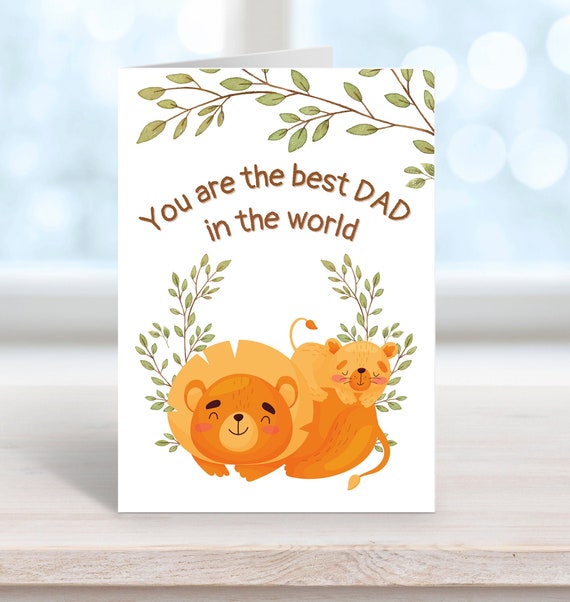 Fathers Day Card Printable Fathers Day Card Father and | Etsy