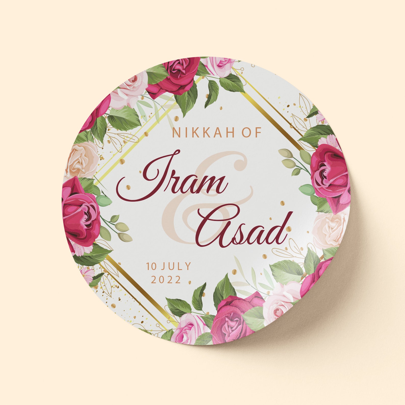 Wedding Stickers, Nikkah Stickers, Wedding Favour Stickers, Gift Stickers, Custom Stickers